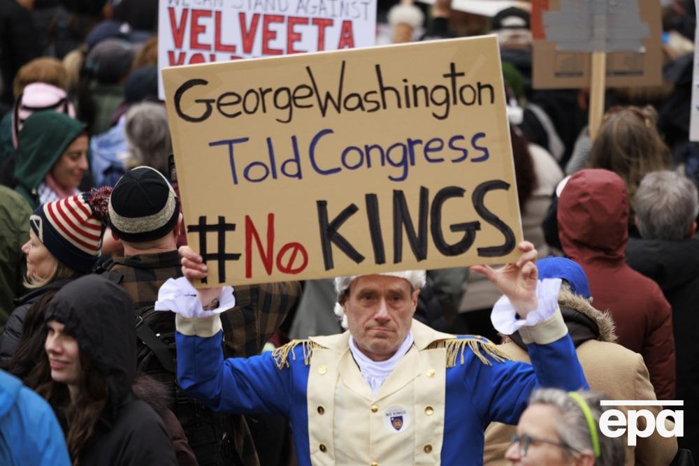 Numerous rallies against Trump have passed in the USA and Europe. Photo report 3