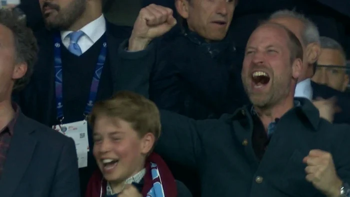 Prince Williams, happy in the stand
