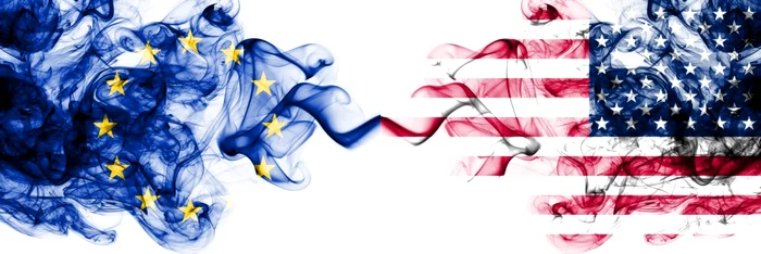 Image that suggests a potential trade war between the US and the EU