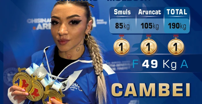 Mihaela Cambei, the third time of Europe. Photo Facebook fr weight