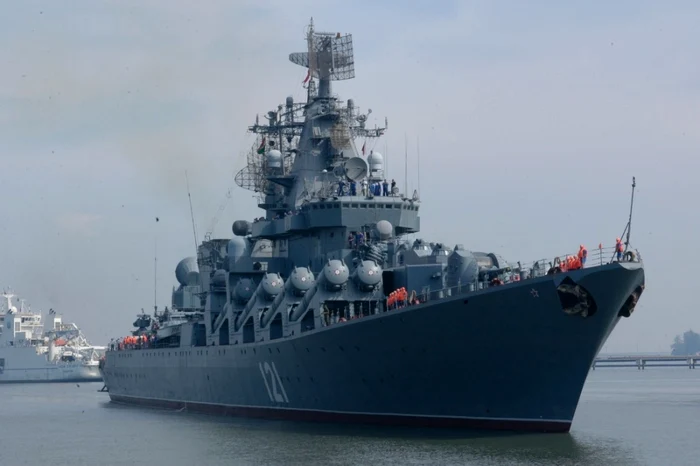 Russian cruiser Moskva, submerged by Ukrainians Photo: EPA/EFE