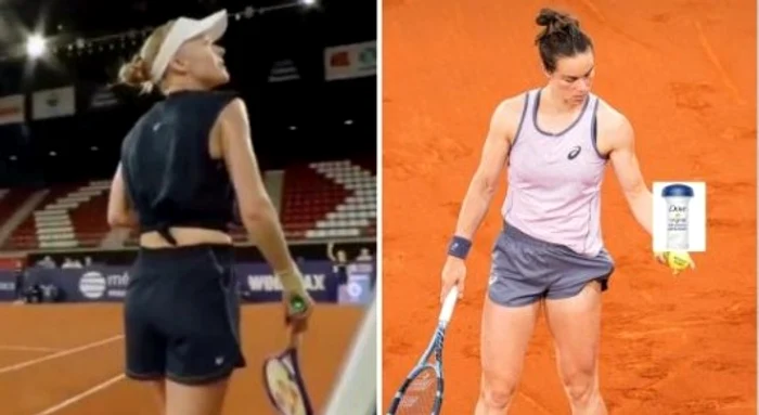 The two athletes, during the game