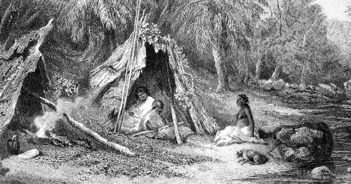 Aboriginal camp from Australia Photo Wikipedia