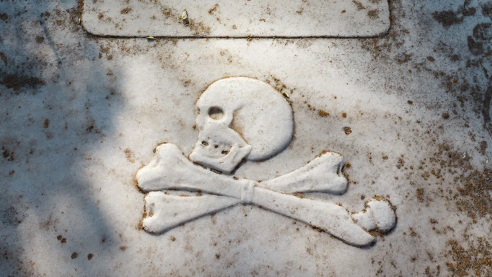 The sign on the grave of Pirate from Sulina Photo Ghiorghios Kontoguris/ Facebook