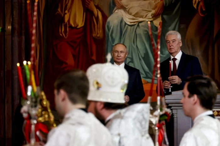 Vladimir Putin, at the photo resurrection service: Profimedia