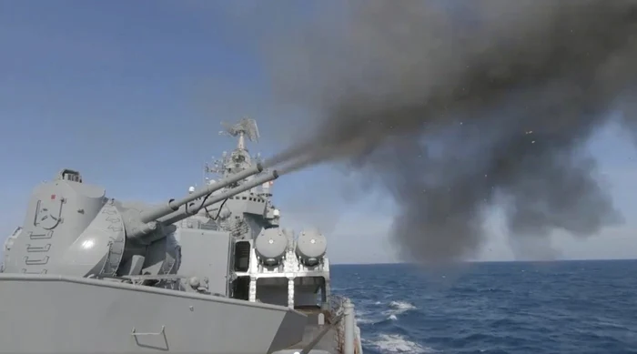 The Crucier Moskva from the Black Sea Fleet Photo EPA