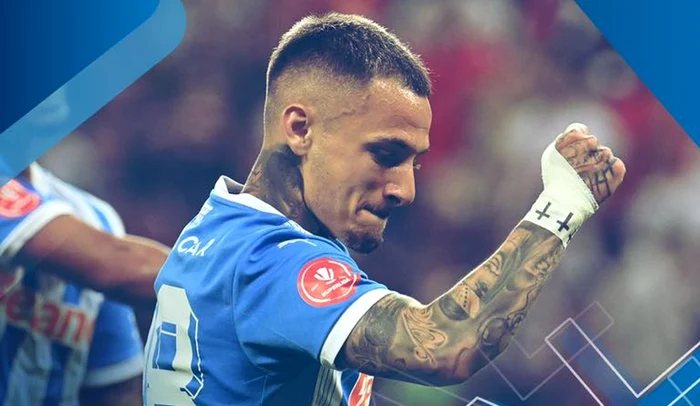 Alexandru Mitriță scored a spurb goal against Dinamo. Photo Facebook University Craiova