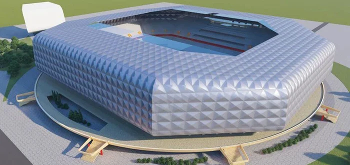 This is how the Timișoara Polytechnic Stadium will look. Photo Facebook/ Alin Nica