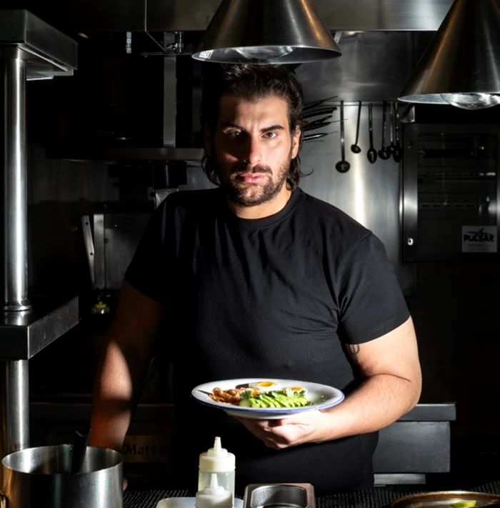 Matteo Grandi Michelin's Chef that weakened 90 kg, in the kitchen photo ristorante Matteo Grandi