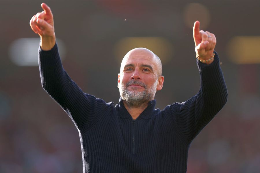 Pep Guardiola, Manchester City coach, is the second most titled Manager in Premier League / Photo: Getty Images ARNE SLOT and the forbidden title: