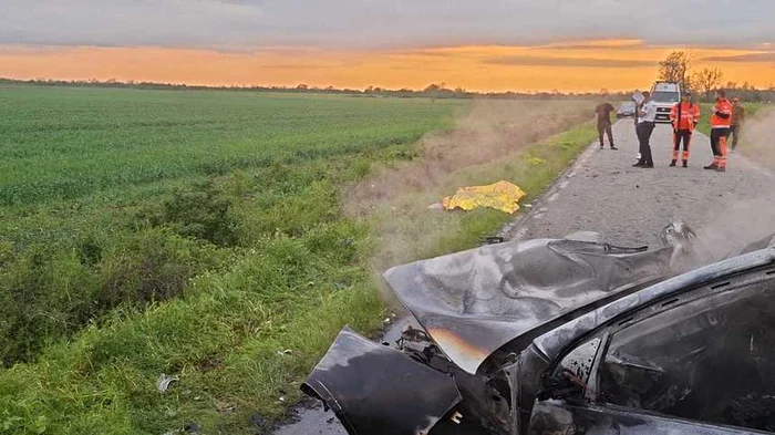 Accident in Timiș County Photo: ISU Timiș