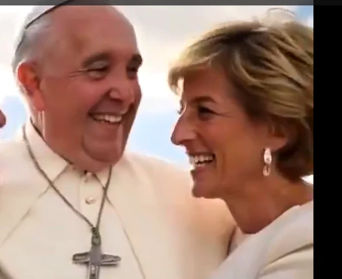 Pope Francis and Princess Diana Photo: Video capture