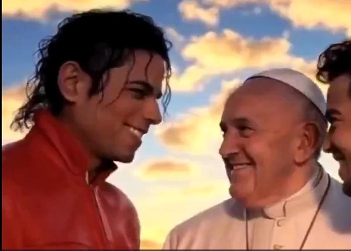Pope and the king of pop music, Michael Jackson Photo: Video capture