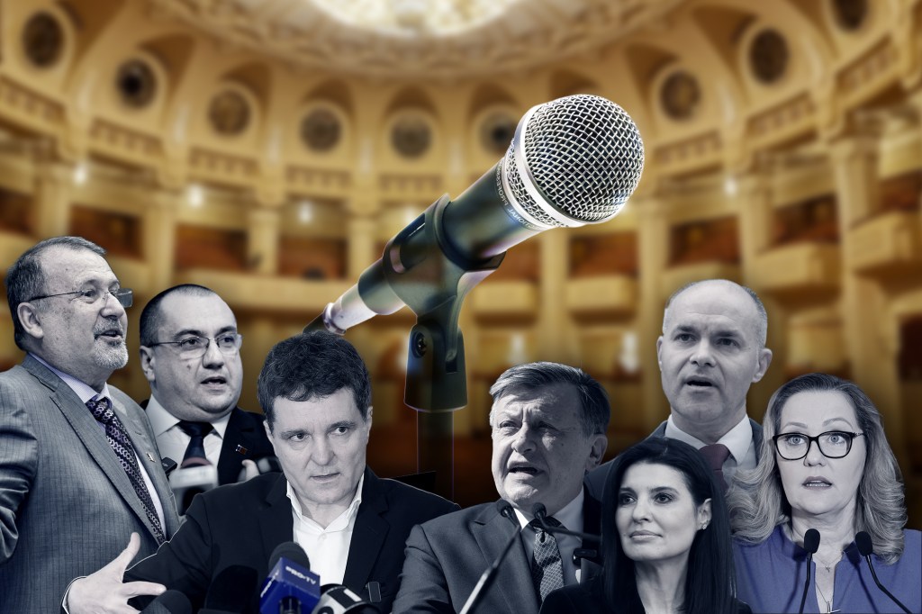 Confirmed candidates: John-Ion Banu Muscel, Cristian Terheș, Nicușor Dan, Crin Antonescu, Lavinia Șandru, Daniel Funeriu and Elena Lasconi. Collage: Ion Mateș / Hotnews. Photo: Inquam Photos, Dreamstime