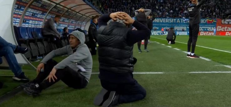 Sorin Cârțu at Craiova University - FCSB / PHOTO: Capture Digi Sport 1