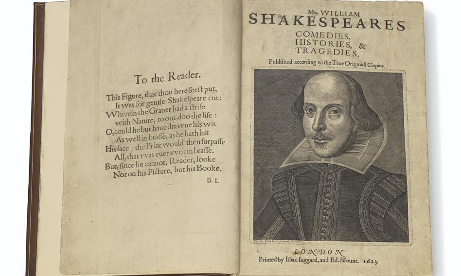 It is hard to find a more British auction. The first editions of Shakespeare were put up for sale