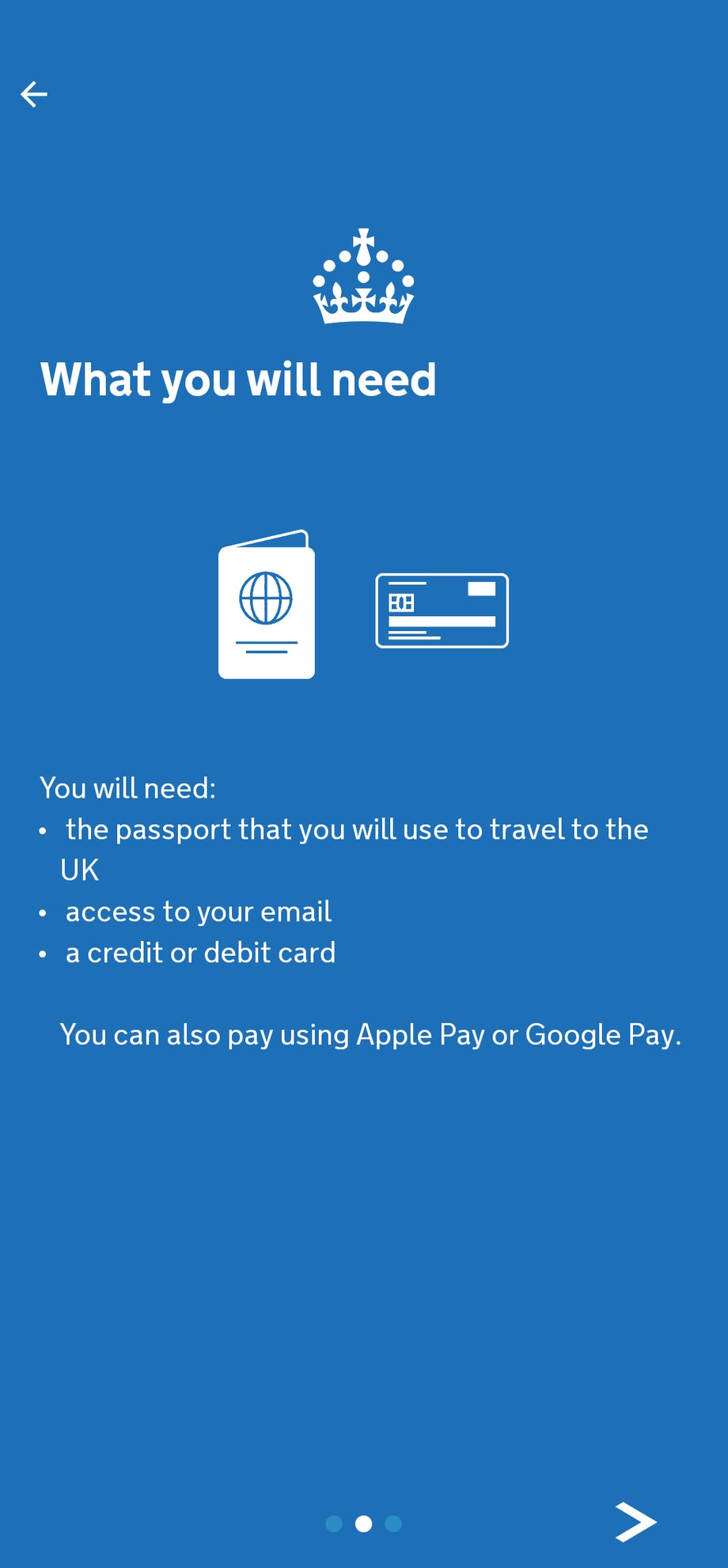 The application leads us in English