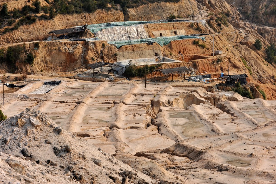 The Metal Mine of Rare Earth in Ganxian in the Central Society of Jiangxi, December 30, 2010.