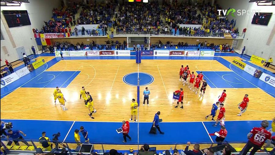 Dinamo Bucharest, the Romanian champion at the men's volleyball, after three decades after the last title! Room full in Brasov