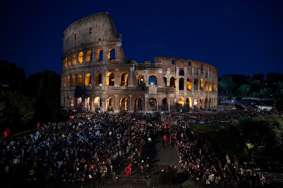 Every year, the Way of the Cross in the Colosseum in Rome attracts thousands of faithful
