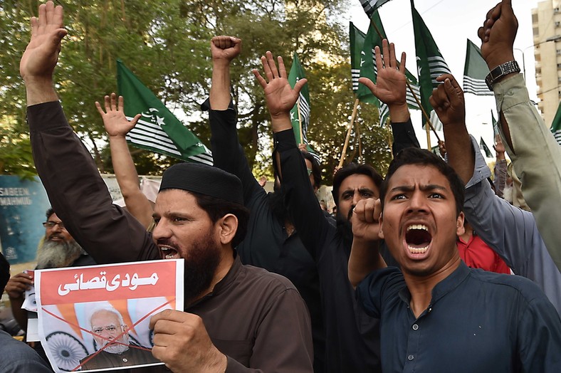Pakistani protest after the India suspended the water treaty. Karachi, April 24, 2025