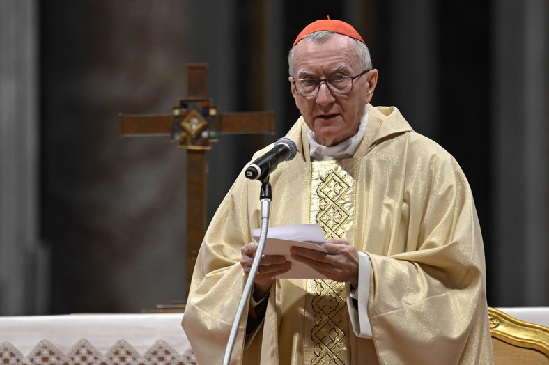 Pietro Parolini during the mass on the 20th anniversary of the death of John Paul II. Vatican, April 2, 2025