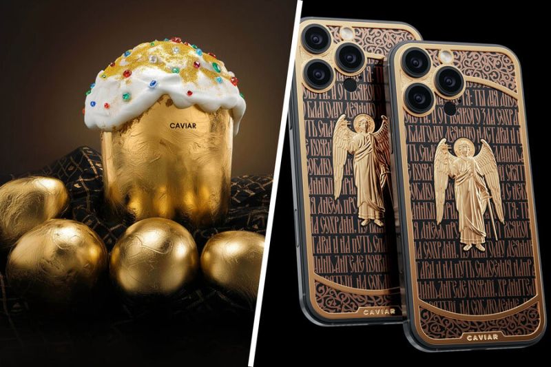 Russia put up for sale the Pascal cozonac covered with gold, sold along with a 