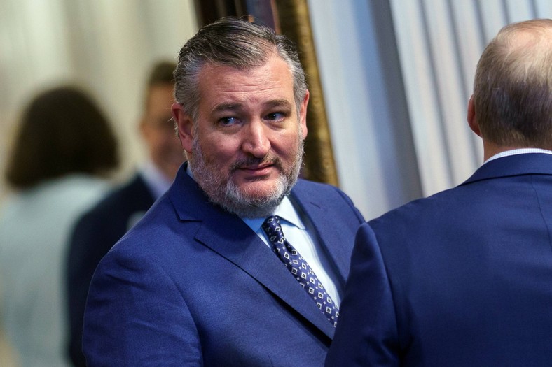 US Senator Ted Cruz at Eisenhower Executive Office Building in Washington, USA, February 21, 2025.