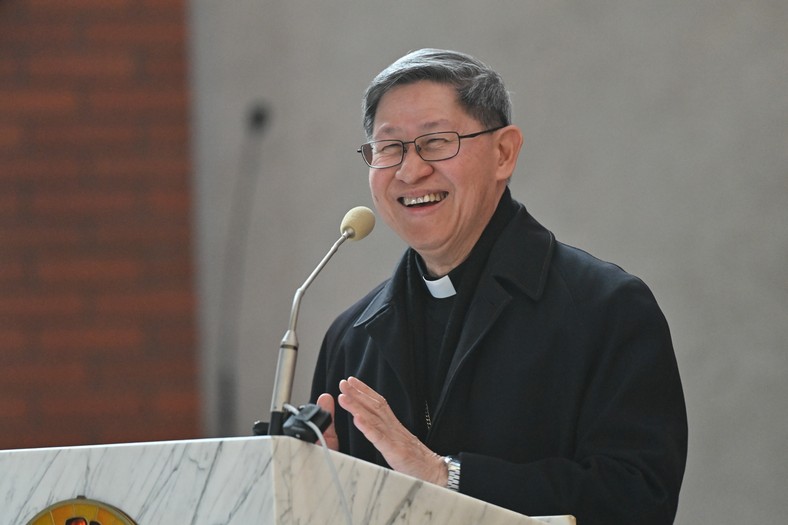 Cardinal Luis Antonio Tagle during a conference in the church of Pentecost. Sopot, March 8, 2025