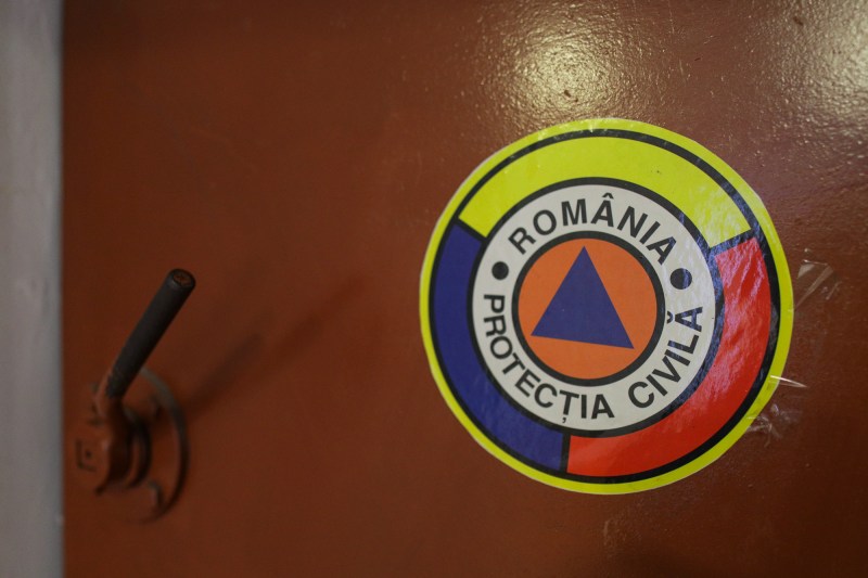 Civil protection shelter. Inquam Photos / Octav Ganea
