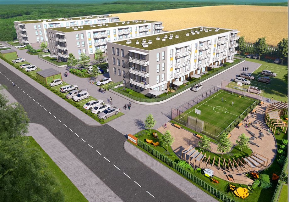 Housing estate Grono in Leszno - visualization