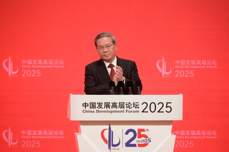 Li Qiang, Prime Minister of the Chinese People's Republic, during the Opening ceremony of the Chinese Development Forum. Beijing, March 23, 2025