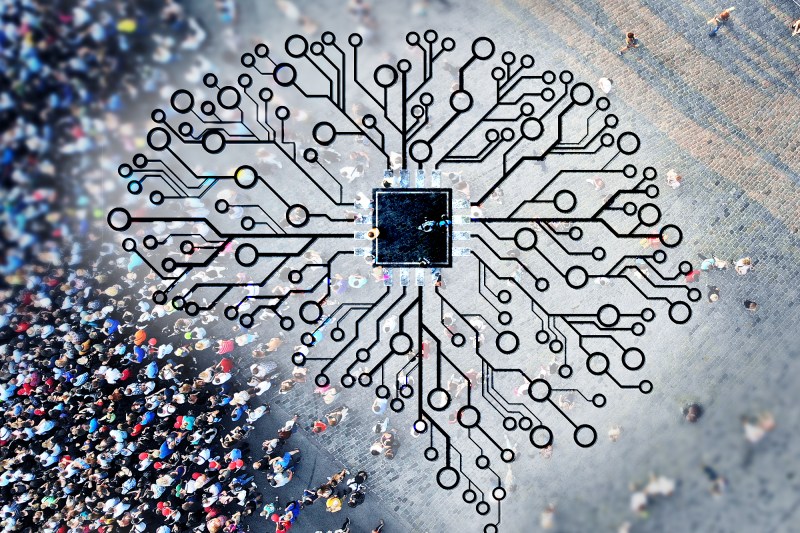 IQ of artificial intelligence. Collages: Ion Mateș / Hotnews. Photo: Dreamstime