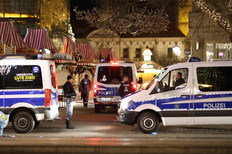 Police at the Magdeburg attack site, December 21, 2024.