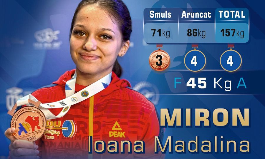 Mihaela Cambei is the queen again! »3 gold medals at European dumbbells championships