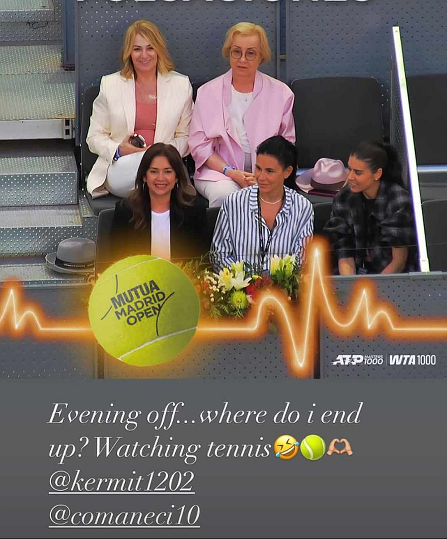 Sorana Cîrstea together with Nadia Comăneci in the lodge at Madrid Open / Photo: Instagram Sorana Cîrstea and Nadia Comăneci, together at the Madrid Open: