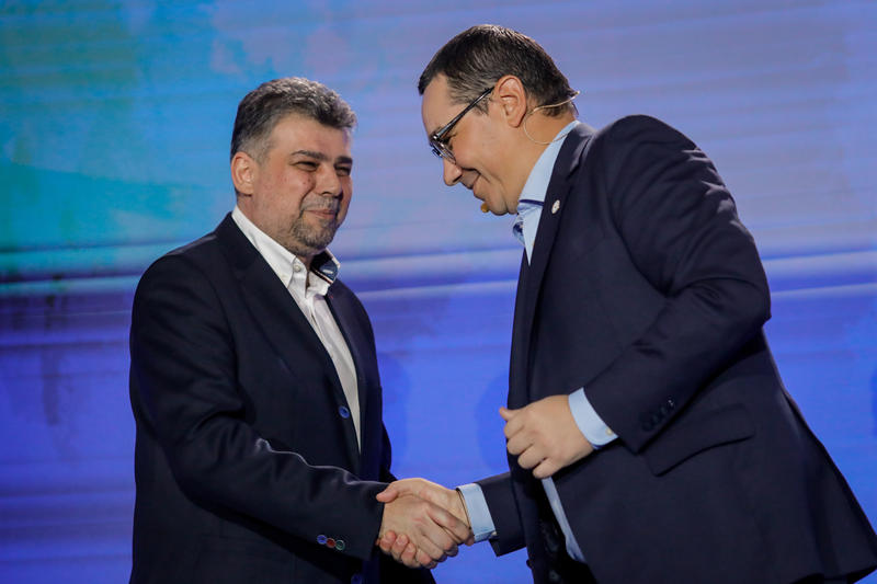 Marcel Ciolacu and Victor Ponta, photo: Inquam Photos / George Calin