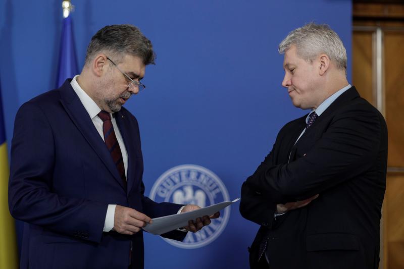 Marcel Ciolacu and Cătălin Predoiu, photo: Inquam Photos / Octav Ganea