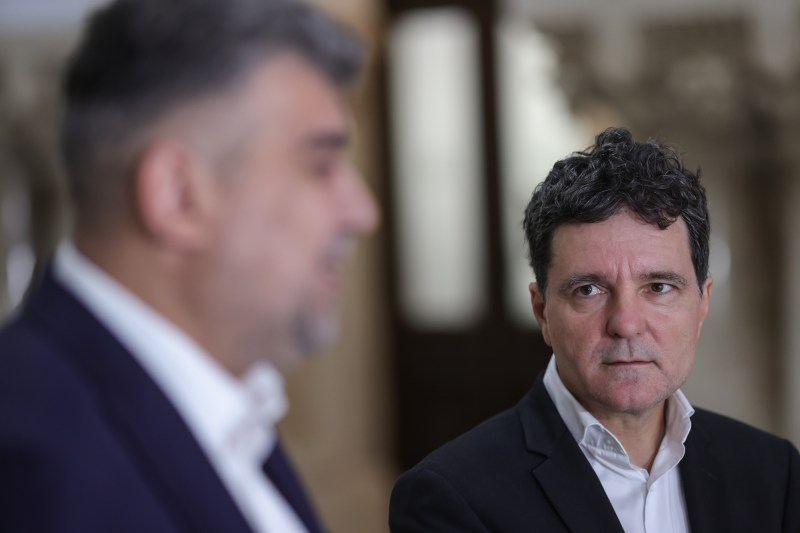 Marcel Ciolacu and Nicușor Dan. Inquam Photos / Sabin Cîrstoveanu