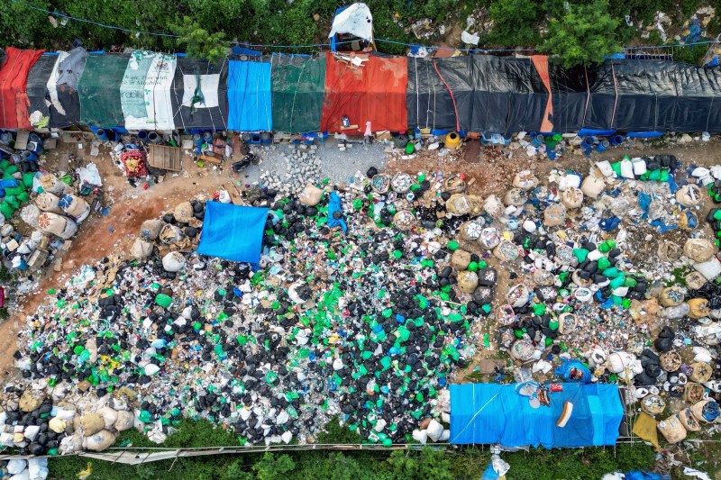 Cheaper product than recycling. Of hundreds of millions of tons of plastic, only a small part gets to be reused