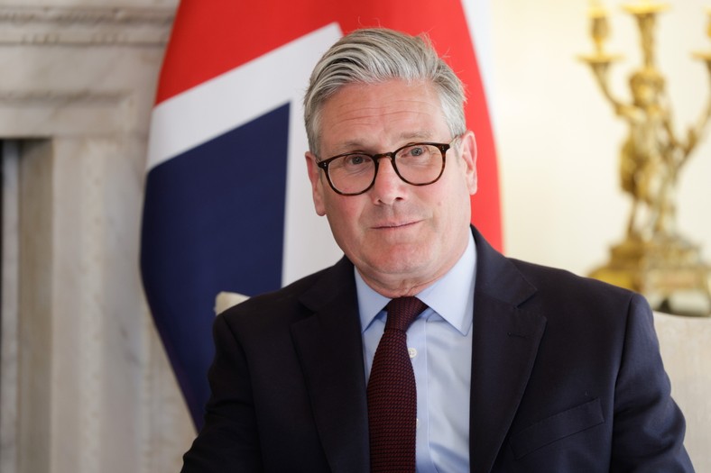 The Prime Minister of Great Britain Keir Starmer at the headquarters of Downing Street in London, Great Britain, April 28, 2025.