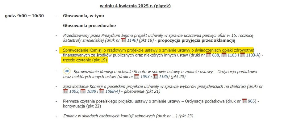 On Friday, the third reading of the health contribution project is to take place