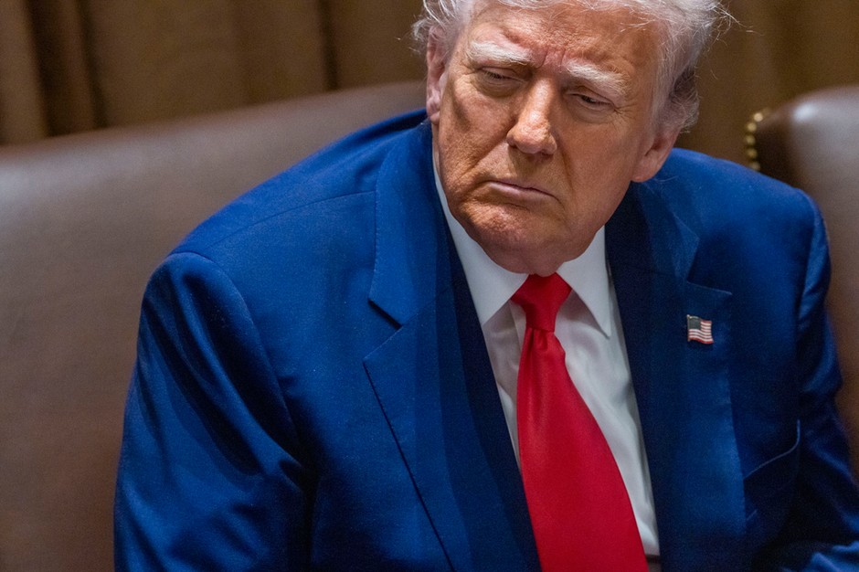 Donald Trump, US president, during the office of the office. Washington, April 10, 2025
