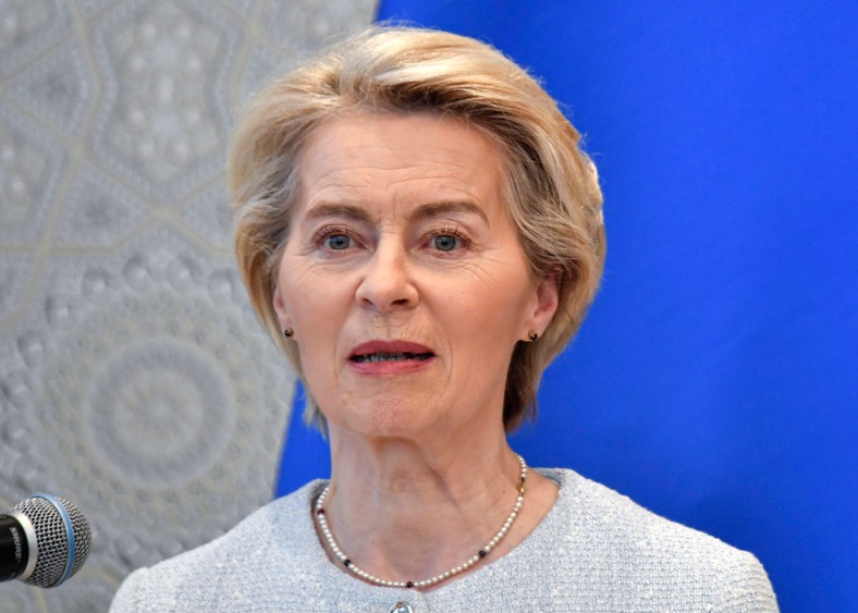Chairwoman of the European Commission Ursula von der Leyen at a press conference as part of the EU-Azja Central Azja peak in Samarkand, Uzbekistan, April 4, 2025 (illustration photo)