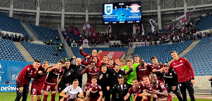 Quick, great joy after the second victory in the play-off. Photo Facebook FC Rapid 1923