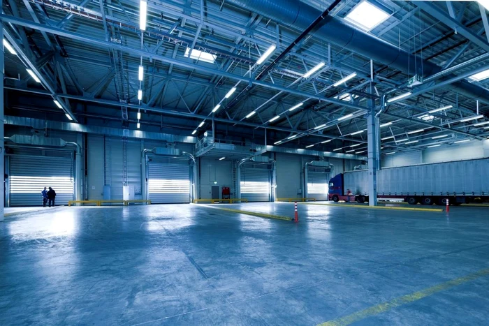 Empty production hall