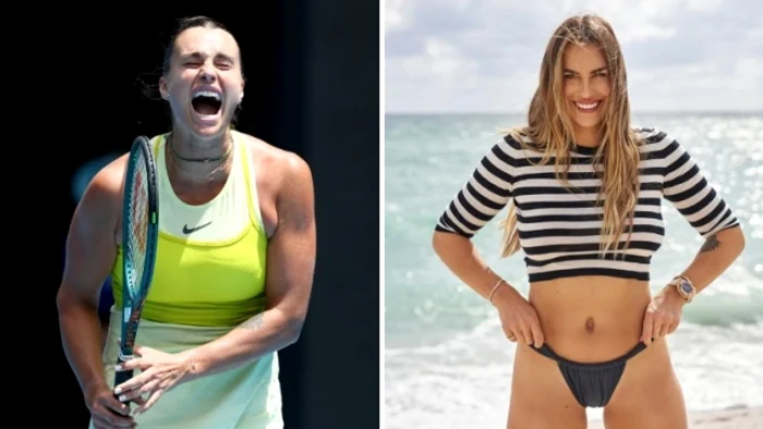 Aryna Sabalenka poses sexy