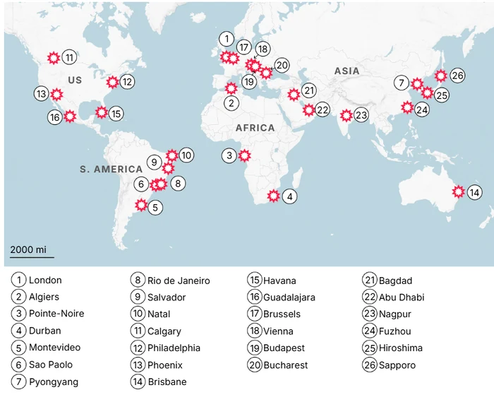 Great cities that could be hit by the Soviet spacecraft out of control under control