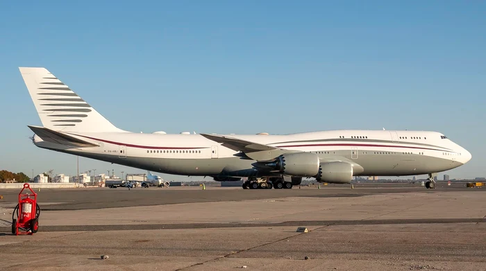 The Boeing 747-8 Personalized Plain to be about Trump from Qatar/ Photo: x/@osint613