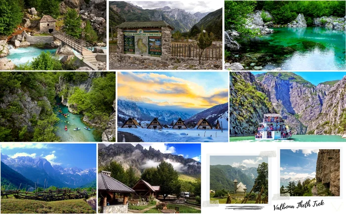 Collage of images with the tourist attractions in Albania Source DMS